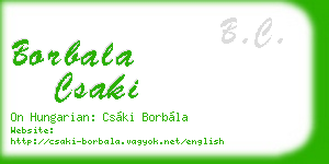 borbala csaki business card