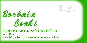 borbala csaki business card